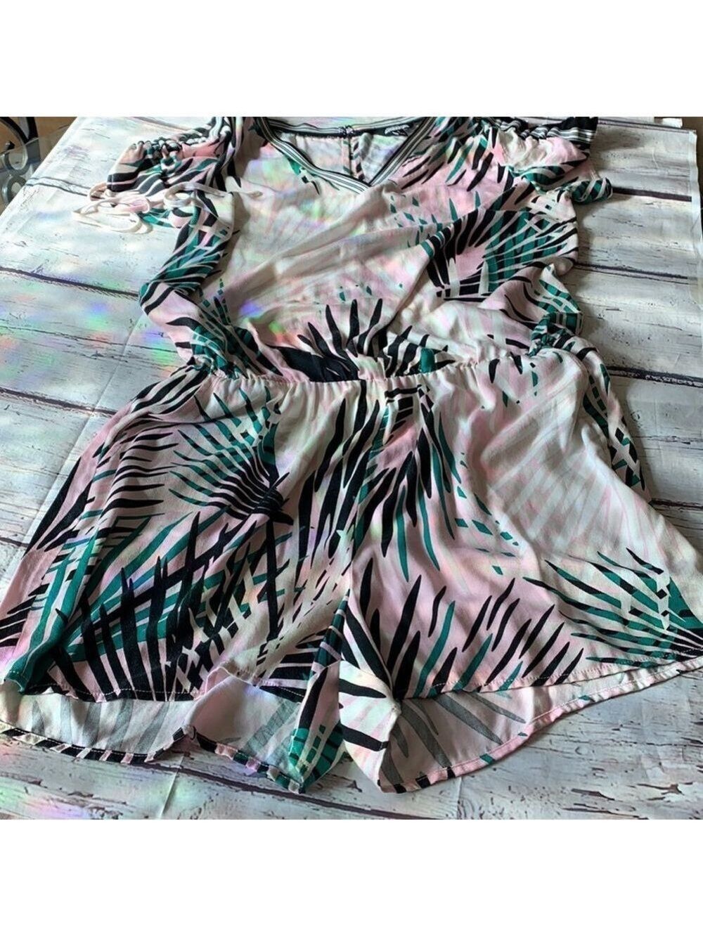 PROJECT RUNWAY TROPICAL SHORTS ROMPER